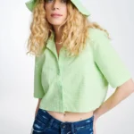 Lola Καρό Πουκάμισο - LIME