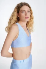 PCP Genesis Αθλητικό Τοπ - PLAID LIGHT BLUE