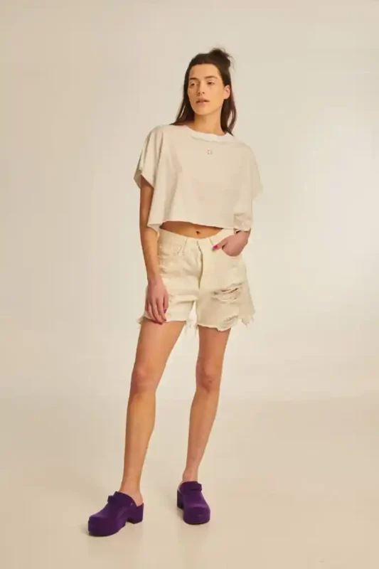 Tara Σορτς Τζιν OFF WHITE 1