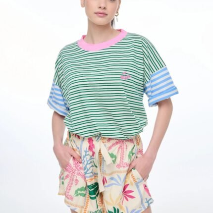 cherry stripes t shirt styling