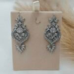 ΄΄ Monika '' Σκουλαρίκια νυφικά ασημένια