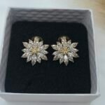 '' Ivory Kiss '' Σκουλαρίκια χρυσά με κλιπ