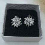 '' Ivory Kiss '' Σκουλαρίκια ασημένια με κλιπ