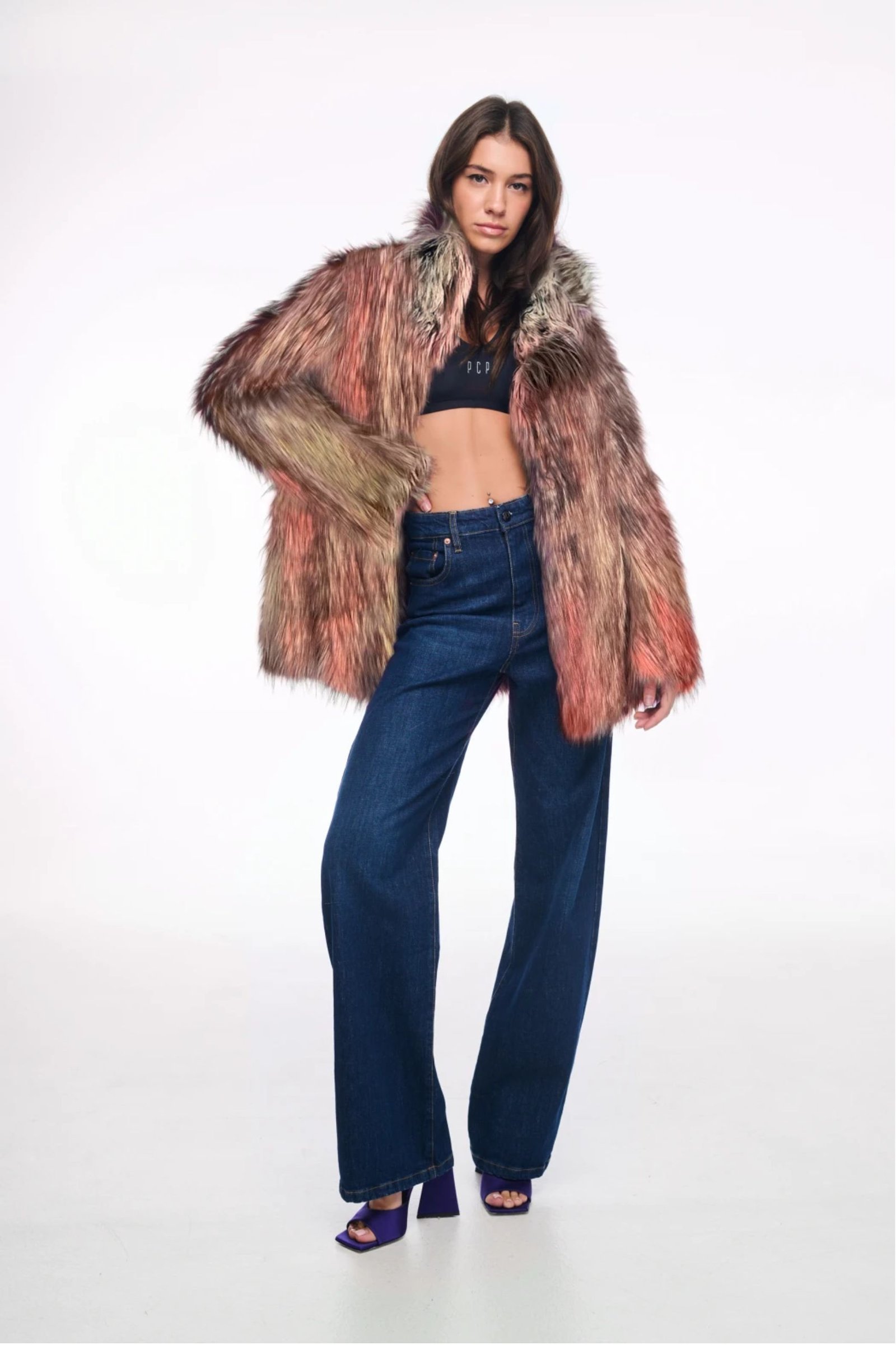 yeti_faux_fur_Pink Γούνα οικολογική με μη τοξικές βαφές ροζ