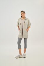 Γυναικεία Ζακέτα με κουκούλα Grey PCP - Image 2