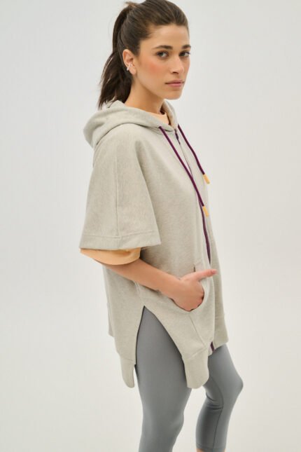 Γυναικεία Ζακέτα με κουκούλα - Olivia - GREY