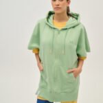 Γυναικεία Ζακέτα με κουκούλα - Olivia - PISTACHIO