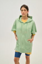 Γυναικεία Ζακέτα με κουκούλα - Olivia - PISTACHIO