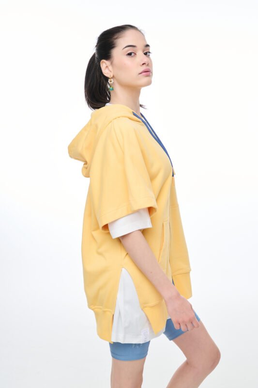 Γυναικεία Ζακέτα με κουκούλα Olivia YELLOW 1