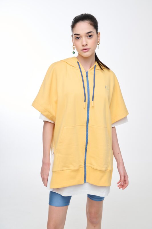 Γυναικεία Ζακέτα με κουκούλα - Olivia - YELLOW