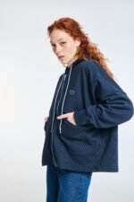 Γυναικεία Ζακέτα με κουκούλα Dark Blue PCP - Image 3