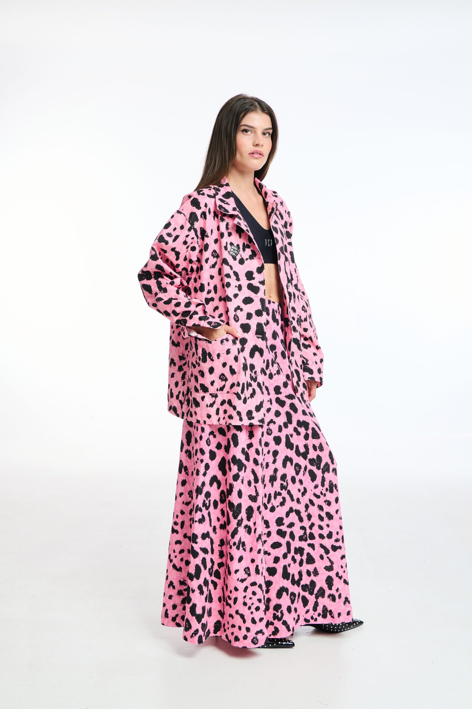 Γυναικεία-Μακριά-Φούστα-Εμπριμέ-PINK-2 Μακριά Φούστα Εμπριμέ Pink | PCP CLOTHING - Image 3