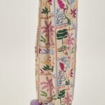 Γυναικεία παντελόνα εμπριμέ - Tina - MAGENTA