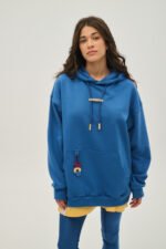 Γυναικείο Φούτερ με Κουκούλα και κέντημα - ONE COLOR - VIENNA