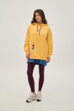Γυναικείο Φούτερ με Κουκούλα Κίτρινο | PCP - Image 2