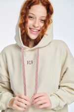 Γυναικείο Φούτερ με Κουκούλα BEIGE  | PCP CLOTHING - Image 3