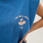 Γυναικείο αμάνικο μπλουζάκι με μεταξοτυπία - Cherry - VIENNA