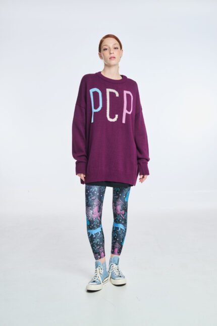 Γυναικείο μακρυμάνικο Πουλόβερ - AUBERGINE