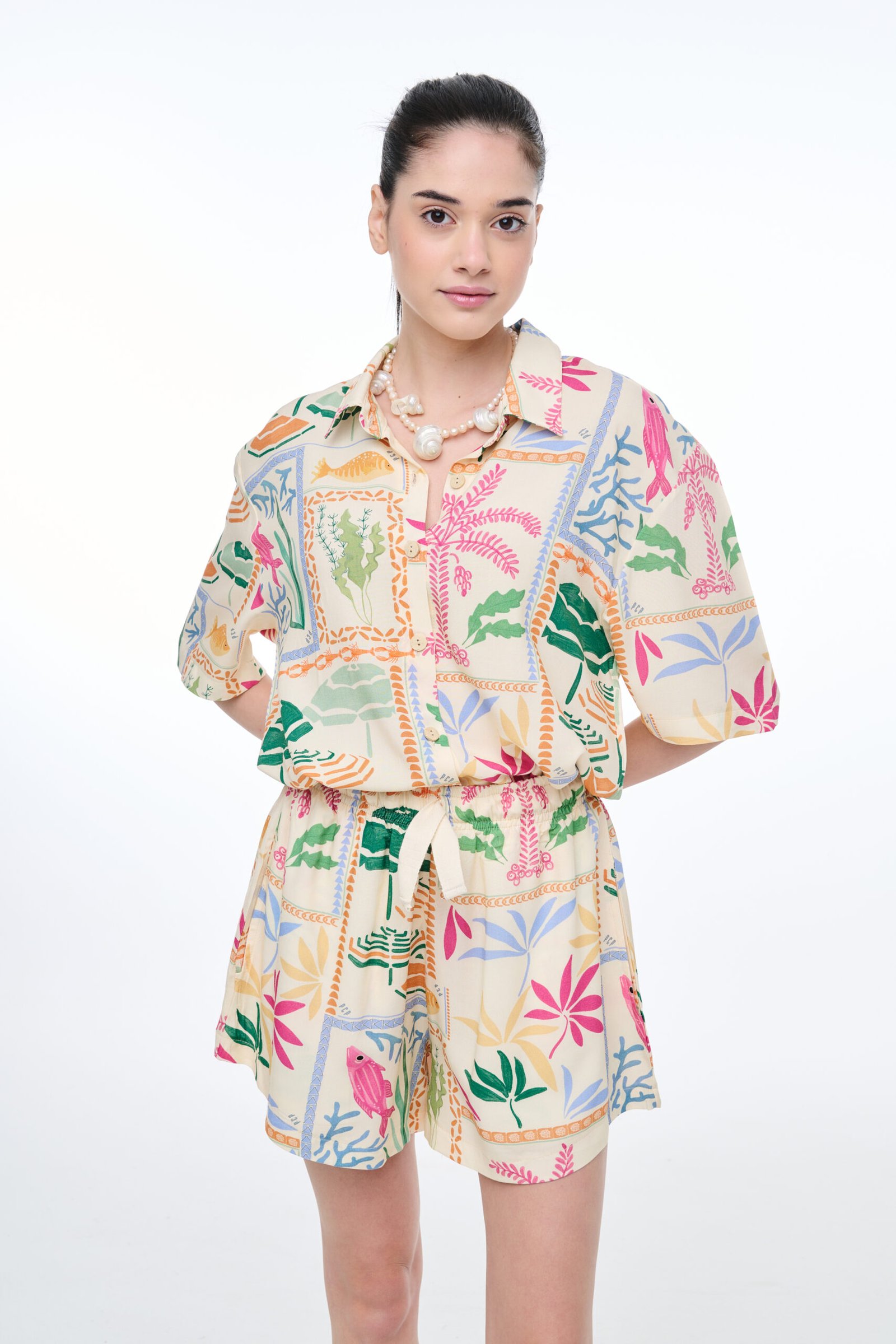 Γυναικείο-πουκάμισο-εμπριμέ-Xanthe-MAGENTA-1 Γυναικείο πουκάμισο εμπριμέ Magenta | PCP CLOTHING - Image 2