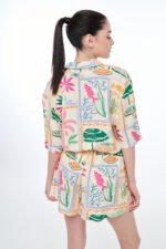 Γυναικείο πουκάμισο εμπριμέ Magenta | PCP CLOTHING - Image 4