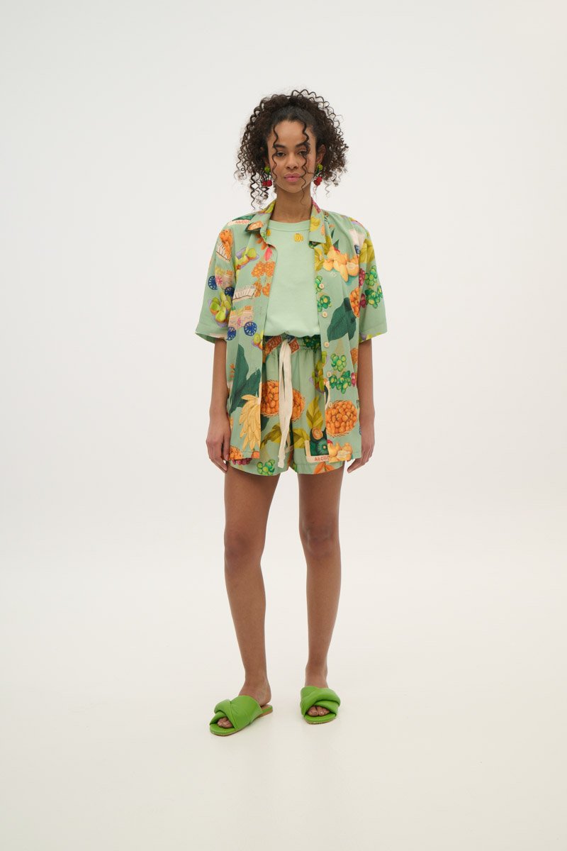 Γυναικείο-πουκάμισο-εμπριμέ-Xanthe-PISTACHIO-1 Γυναικείο πουκάμισο εμπριμέ PISTACHIO  | PCP CLOTHING - Image 2