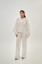 Πουκάμισο με κεντημένες χάντρες λευκό| PCP CLOTHING - Image 2