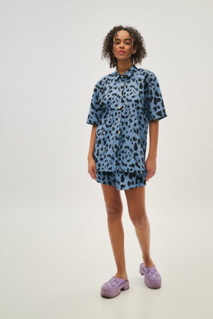 Γυναικείο σορτσάκι εμπριμέ - Xanthe - BLUE