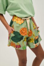 Γυναικείο σορτσάκι εμπριμέ Φιστικί | PCP CLOTHING - Image 3