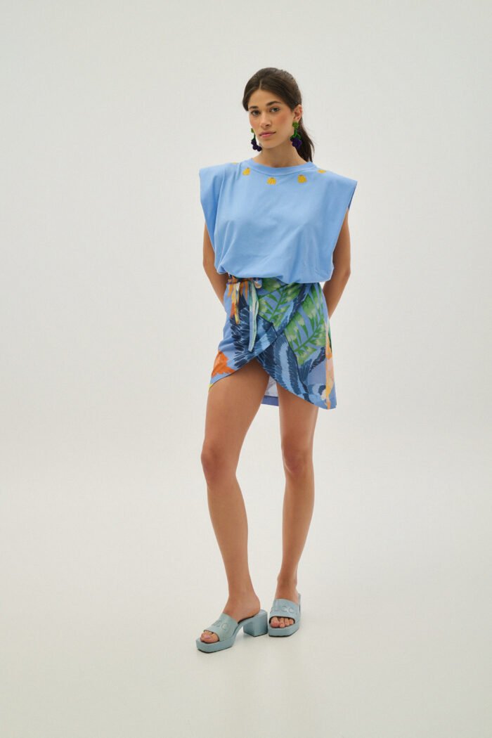 Γυνακεία μίνι φούστα εμπριμέ | PCP CLOTHING - Image 2