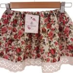 Χειροποίητη βρεφική φούστα φλοράλ ποπλίνα - Image 4