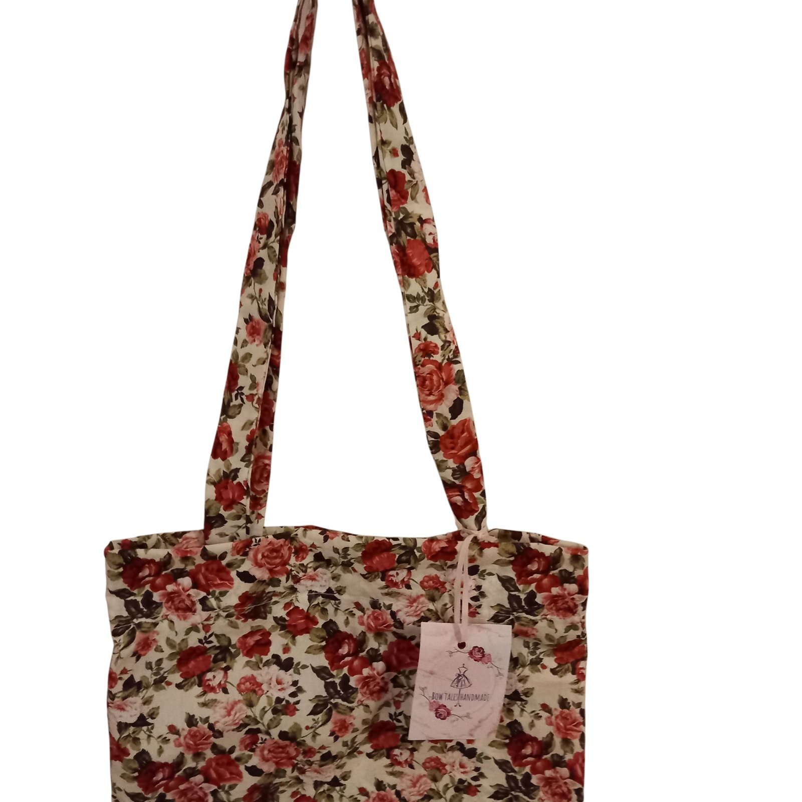 1000046925 Χειροποίητη tote τσάντα φλοράλ - Image 3