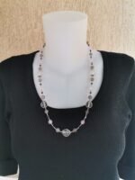 Κολιέ με Ροζ Quartz, Γκρι Αχάτη και Αιματίτες - Image 2