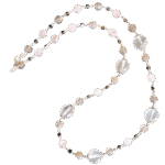 Κολιέ με Ροζ Quartz, Γκρι Αχάτη και Αιματίτες