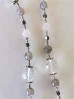 Κολιέ με Ροζ Quartz, Γκρι Αχάτη και Αιματίτες - Image 6