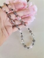 Κολιέ με Ροζ Quartz, Γκρι Αχάτη και Αιματίτες - Image 5