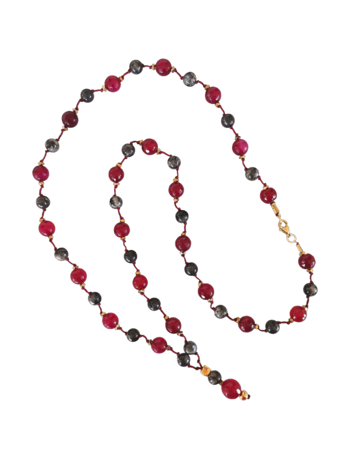 Ροζάριο με Αχάτη Ruby και Λαρβικίτη - Image 1