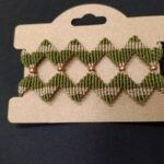 Μακραμέ βραχιόλι χεριού ζικ ζακ δίχρωμο