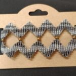 Μακραμέ βραχιόλι χεριού ζικ ζακ δίχρωμο