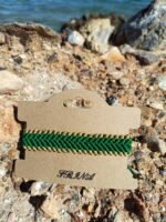 Μακραμέ βραχιόλι χεριού πράσινο-χρυσό