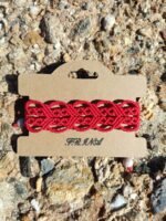 Μακραμέ βραχιόλι χεριού κόκκινο - Image 2