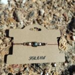 Μακραμέ βραχιόλι χεριού καφέ με χάντρες