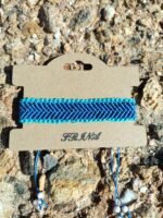 Μακραμέ βραχιόλι χεριού μπλε-γαλάζιο - Image 2