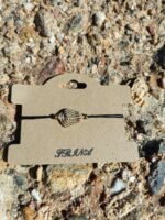 Μακραμέ βραχιόλι χεριού φύλλο μπεζ-καφέ - Image 2