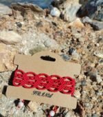 Μακραμέ βραχιόλι χεριού κόκκινο
