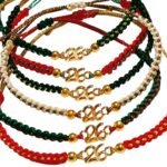 Σετ 6 χειροποίητα βραχιολάκια μακραμέ με μεταλλικό στοιχείο “26” - Image 4
