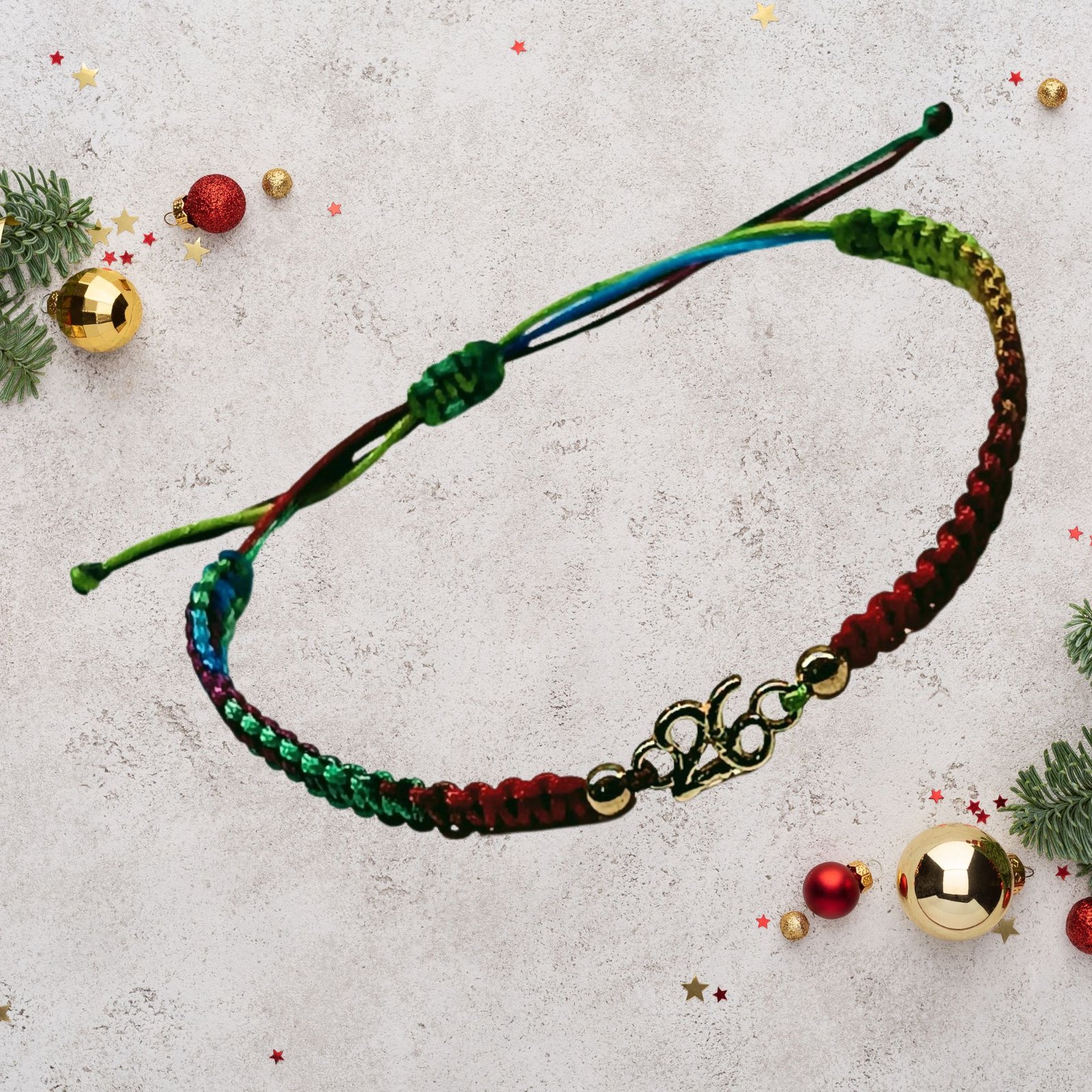 γούρι 26 (3) Βραχιόλι - γούρι 26 κόκκινο – πράσινο “Passion & Harmony” - Image 5