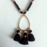 Κολιέ με ατσάλι και ημιπολύτιμες πέτρες - Image 4