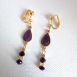 Γυναικεία κρεμαστά σκουλαρίκια με κλιπ - Image 2