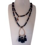 Κολιέ με ατσάλι και ημιπολύτιμες πέτρες - Image 2