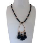 Κολιέ με ατσάλι και ημιπολύτιμες πέτρες - Image 3